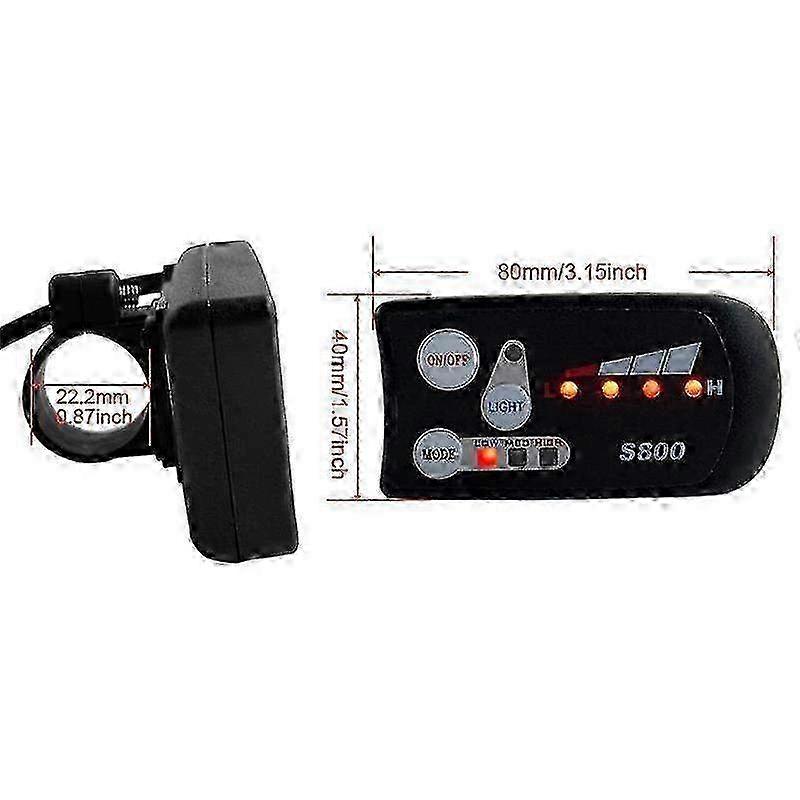 Electric Bicycle 36V48V S800 LED LCD Meter Control Panel Display for Ebike Controller 5 Pin Waterpr Edition 527