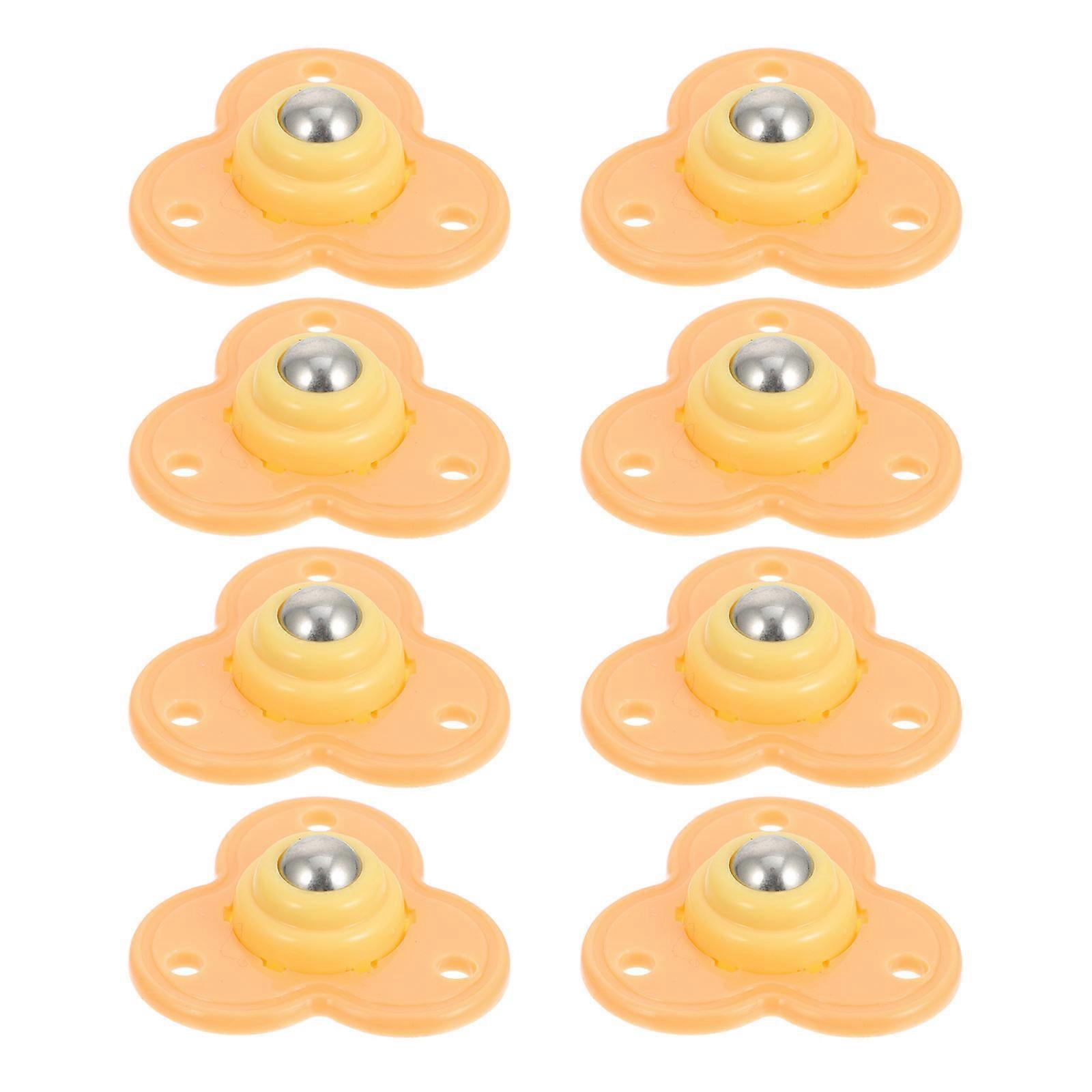 Rodas de rodízio autoadesivas Roda de móveis Design flexível para acessórios DIY 1,6X1,6X0,6 polegadas 8 unidades