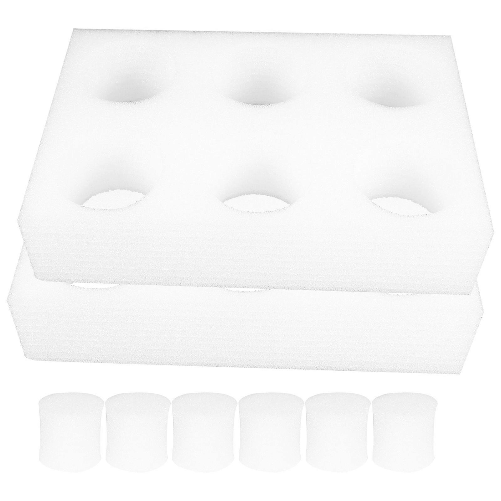 Durable EPE Foam Coffee Cup Holder Tray for Storage White 6Hole Lightweight Compact Design