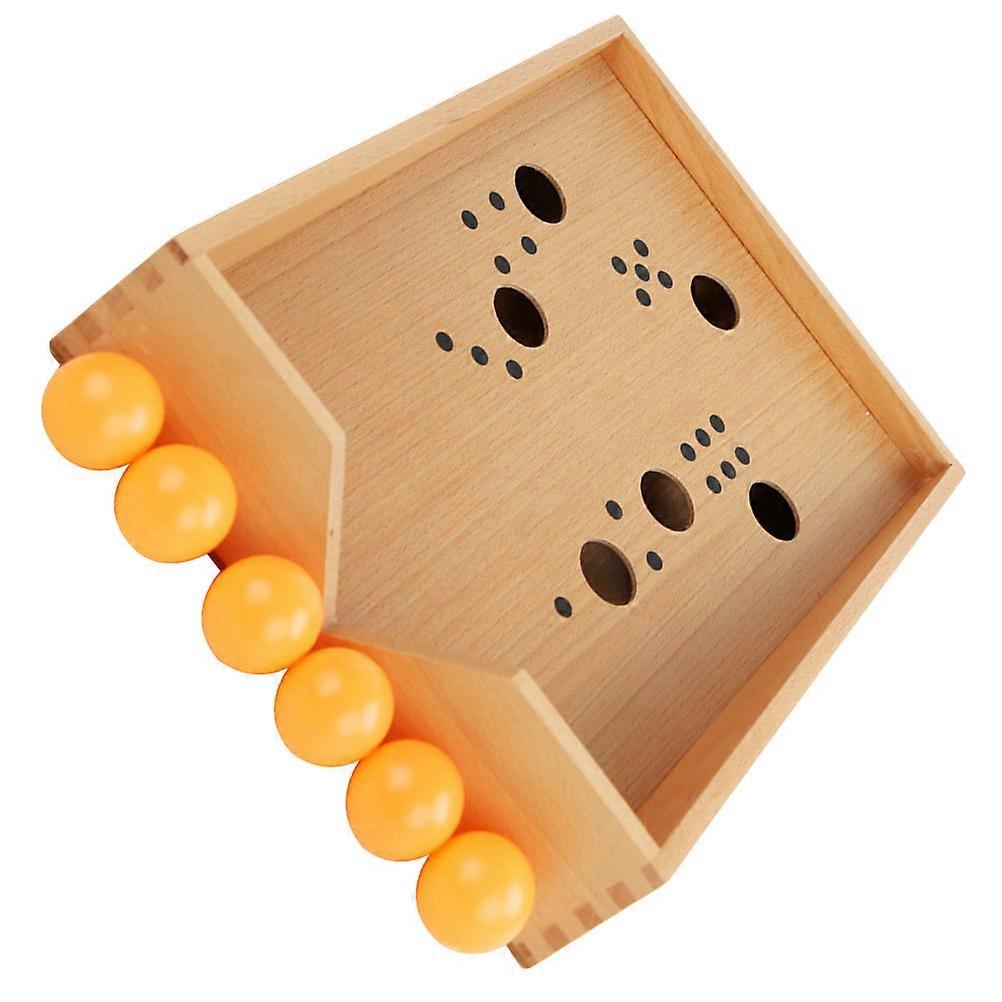 Children's Table Tennis Training Device Educational Interactive Play Wooden Lightweight 1 Set