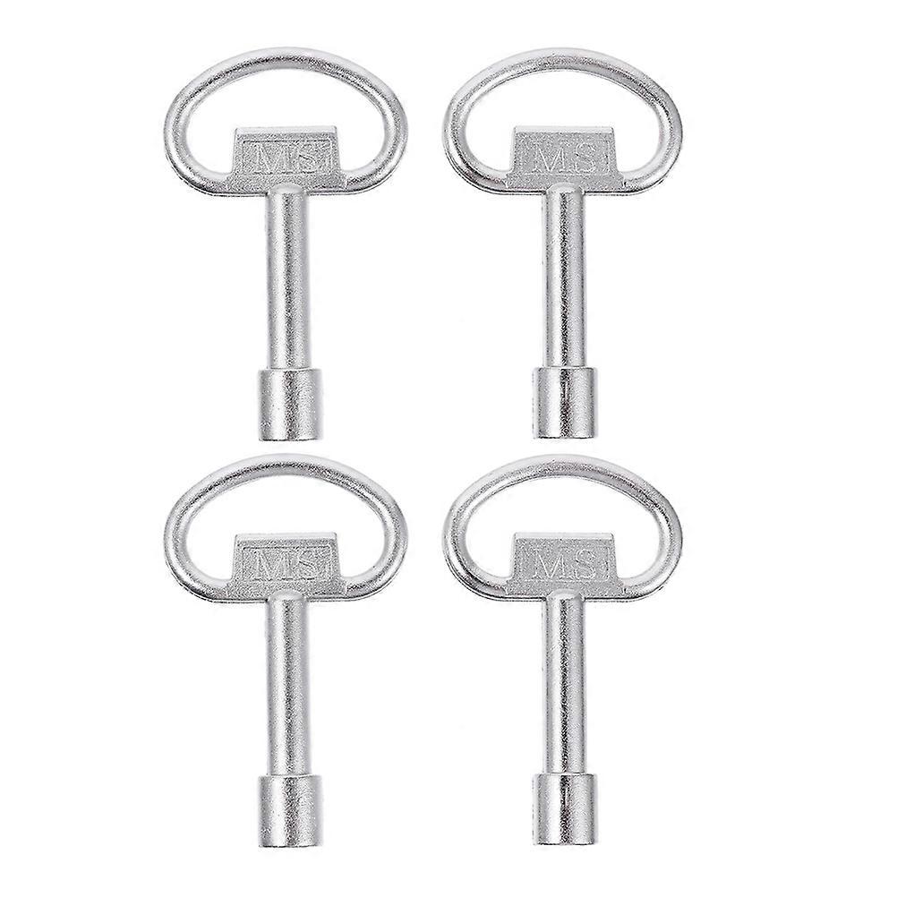 4pcs Universal Key Mechanical Water Meter Door Key Electric Cabinet Keys