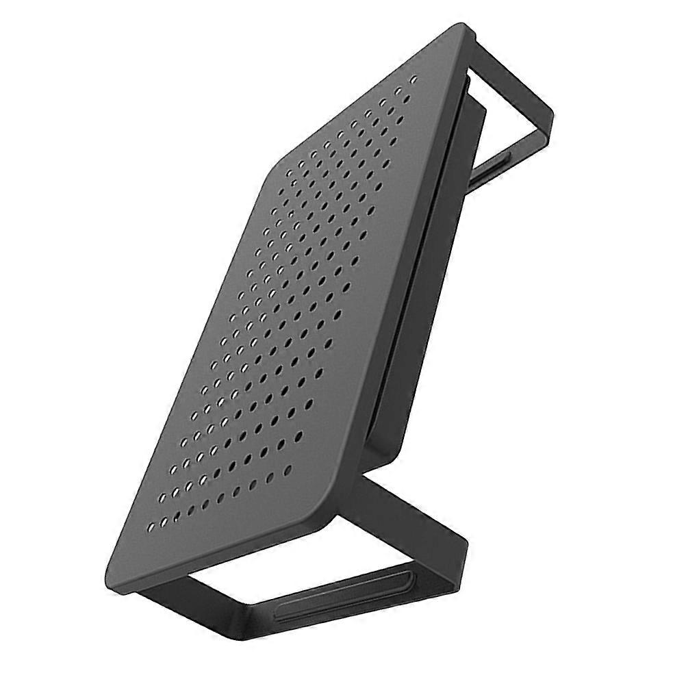 Black Iron Monitor Stand with Drawer for Home Use Perfect Laptop and PC Organization Solution
