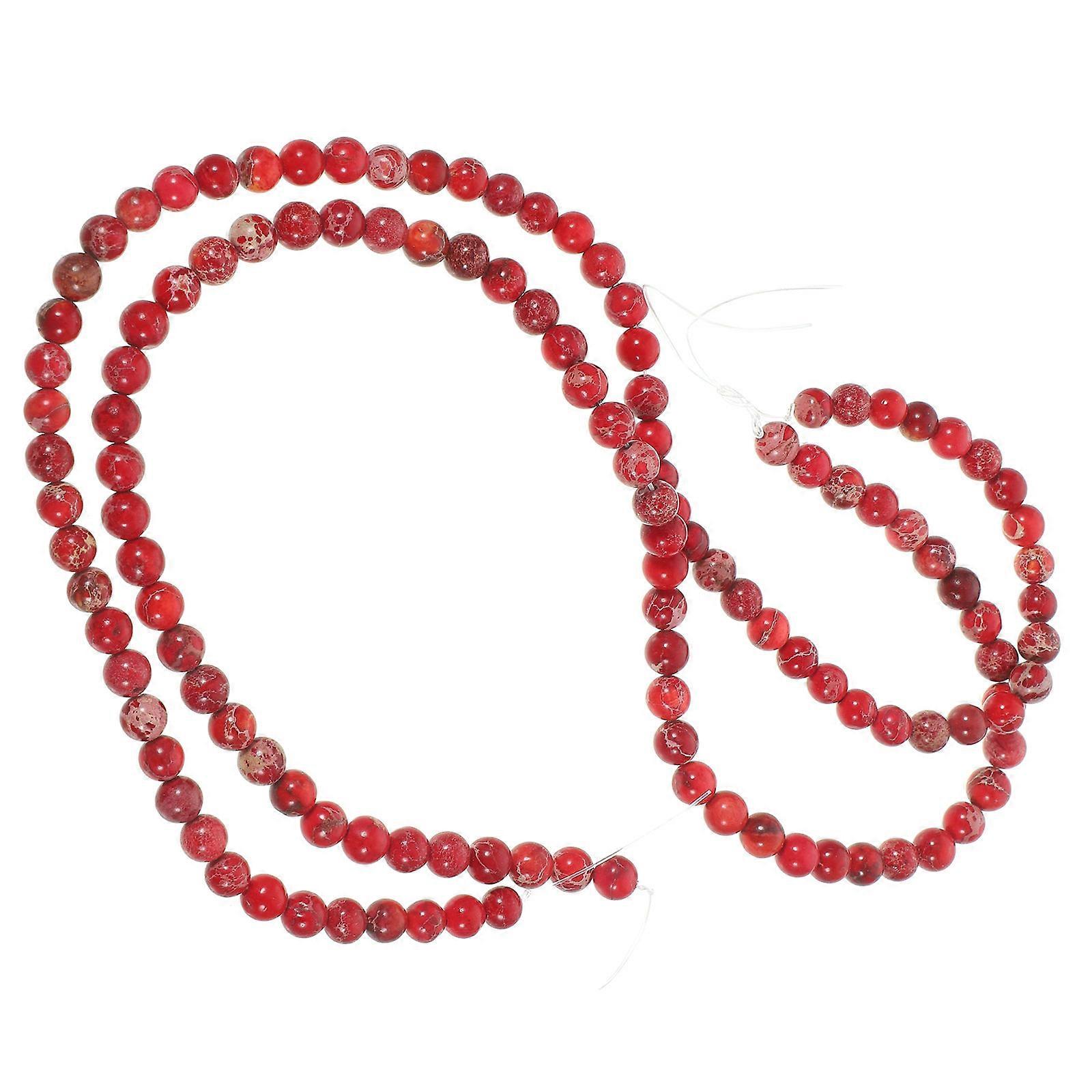 2Pcs Stone Bead Bracelets Decorative Beaded Jewelry for DIY