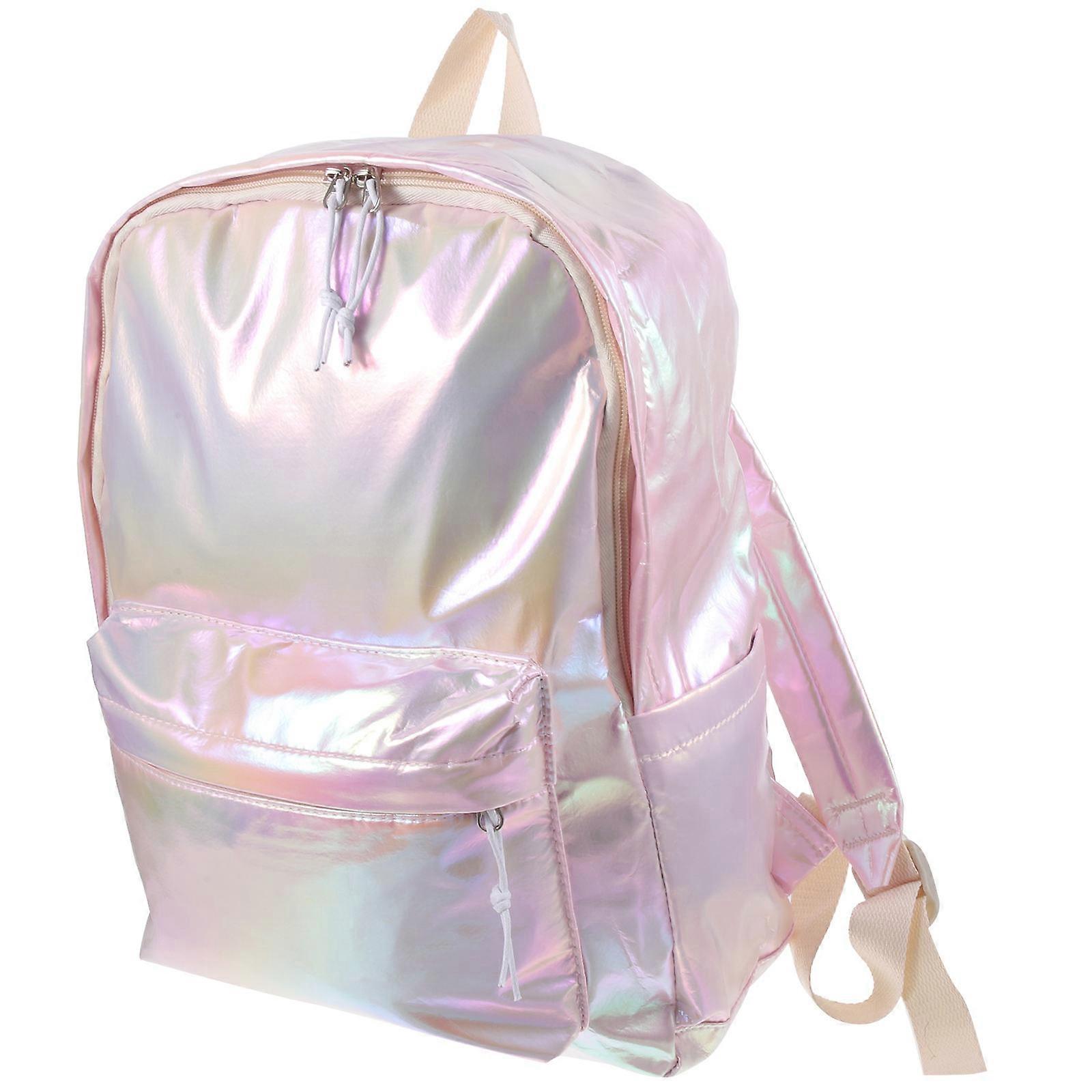 Flickryggsäck Mode PU-reserygsäck för skolbruk Rosa