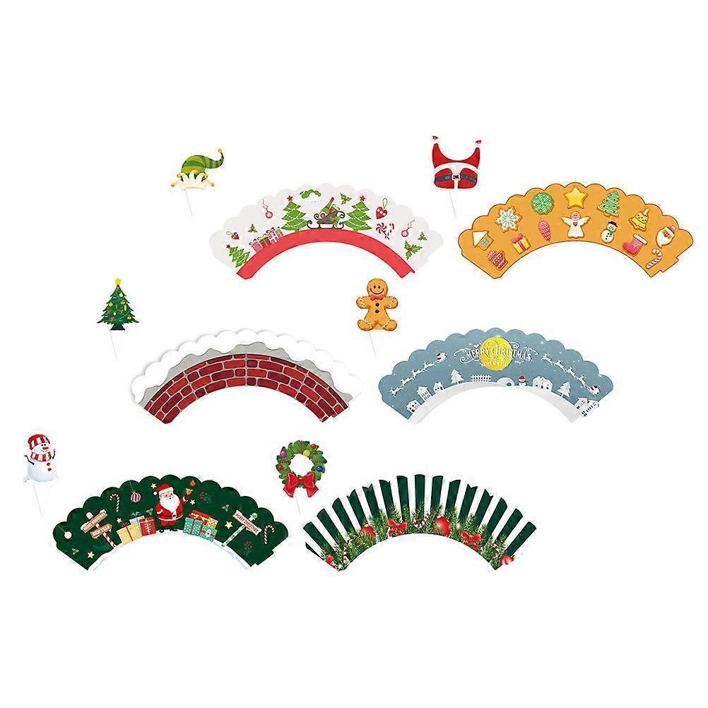 Festive Cupcake Liners 1 Set Perfect For Bakers To Create A Christmas Party Atmosphere With Beautiful Decorations