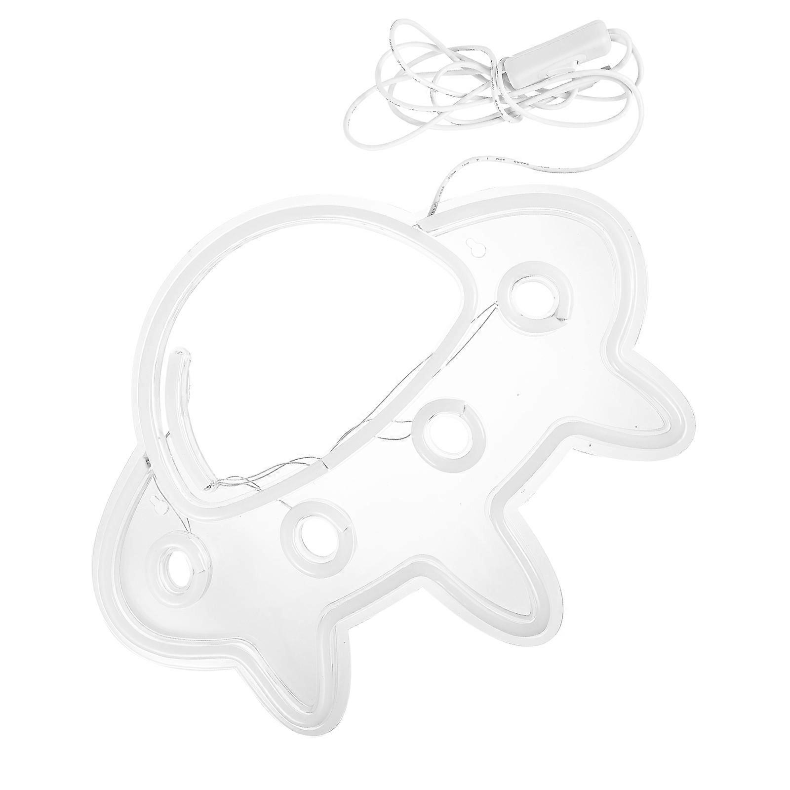 Neon Light Sign Unique Spaceship Shape LED Lamp Perfect For Home Decoration Gentle Light USB Powered 1Pcs