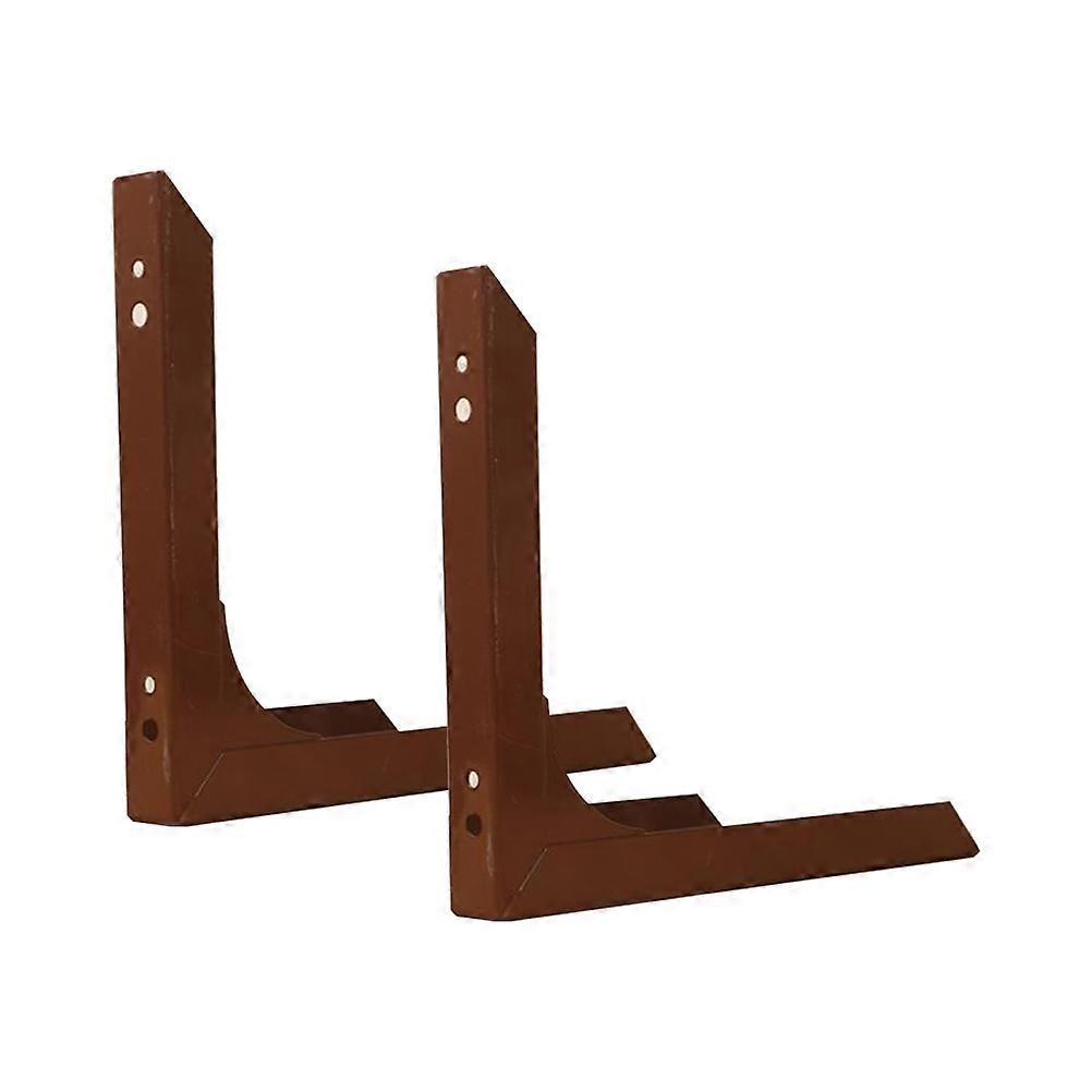 Buddhist Storage Rack 2Pcs Rectangular Wall Mounting Support for Adults in Dark Red Ideal for Home Use