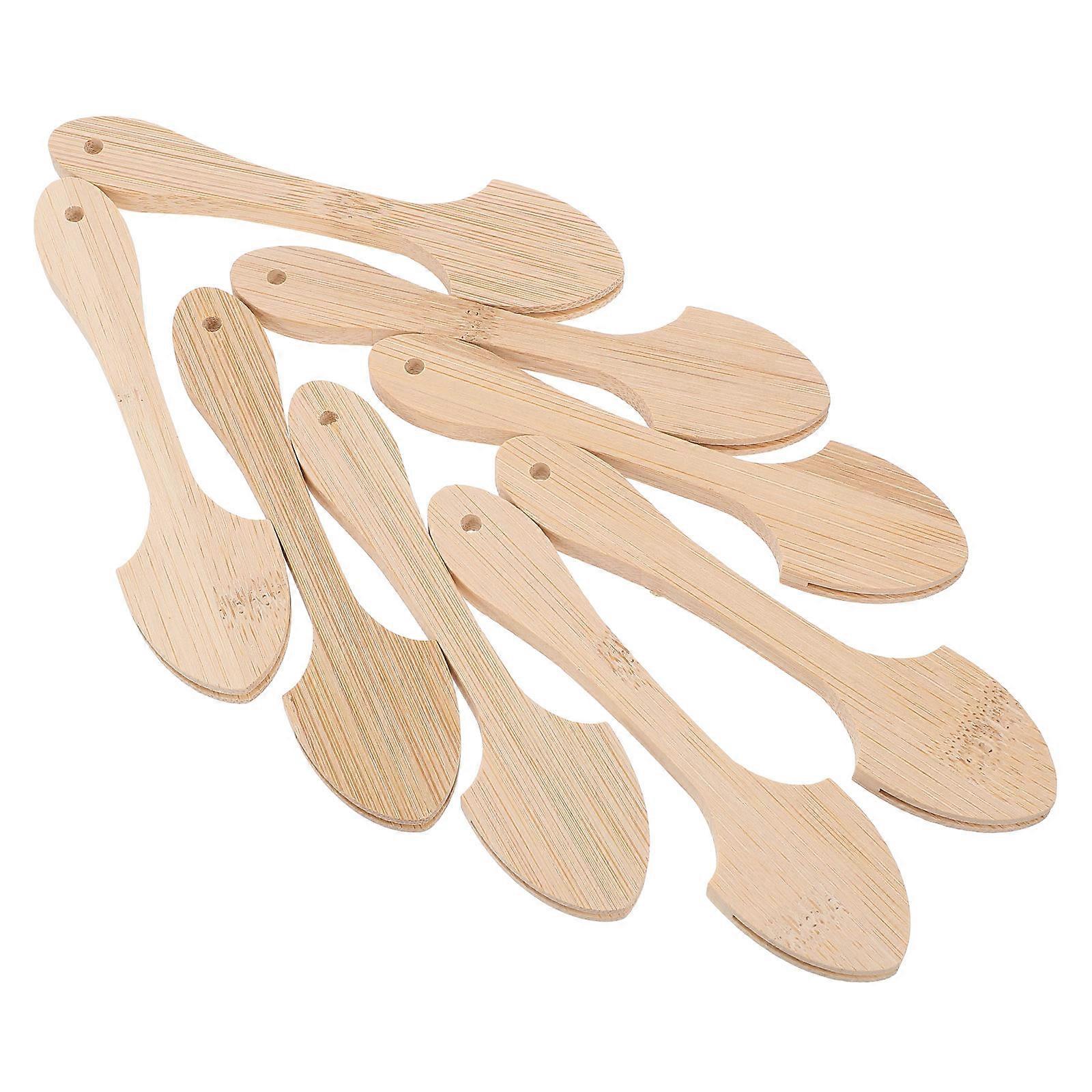 Wooden Craft Sticks for DIY Hand Fans with Light Yellow Color Easy to Carry and Store 8pcs