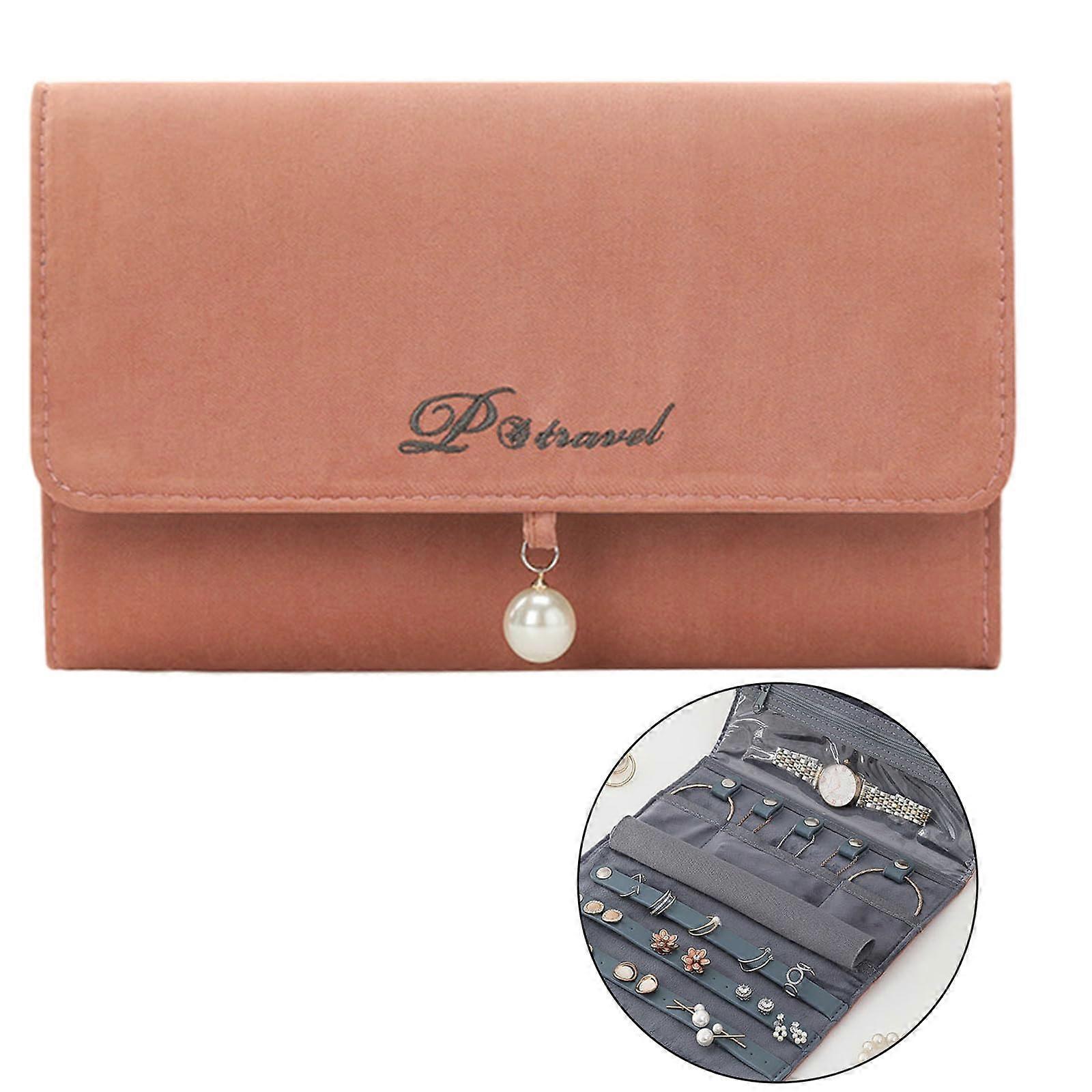 Portable Jewelry Storage Case Multifunctional Organizer With Removable Pouches For Daily Use And Travel