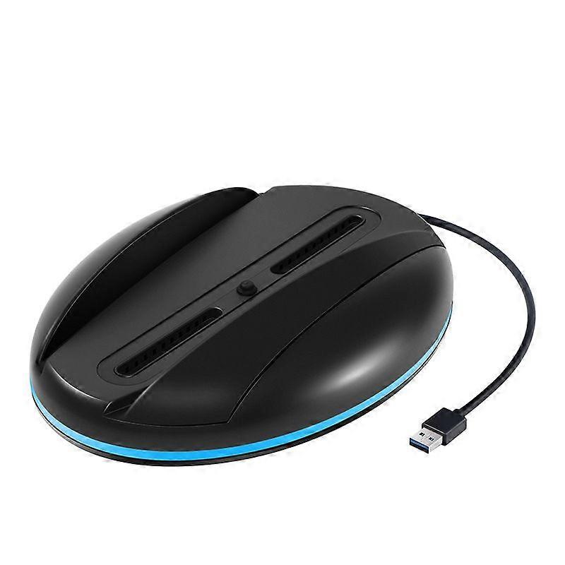 Vertical Cooling Dock 2-in-1: RGB Stand Base with External Fan Compatible With PlayStation 5 Digital/Disc Edition -HK806
