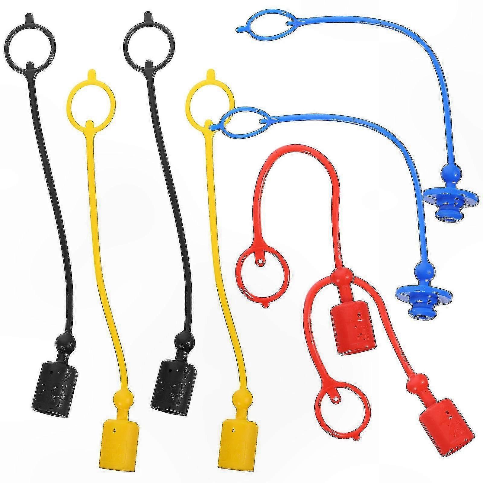 4-Pack Quick Connect Coupler Dust Caps for Hydraulic Fittings