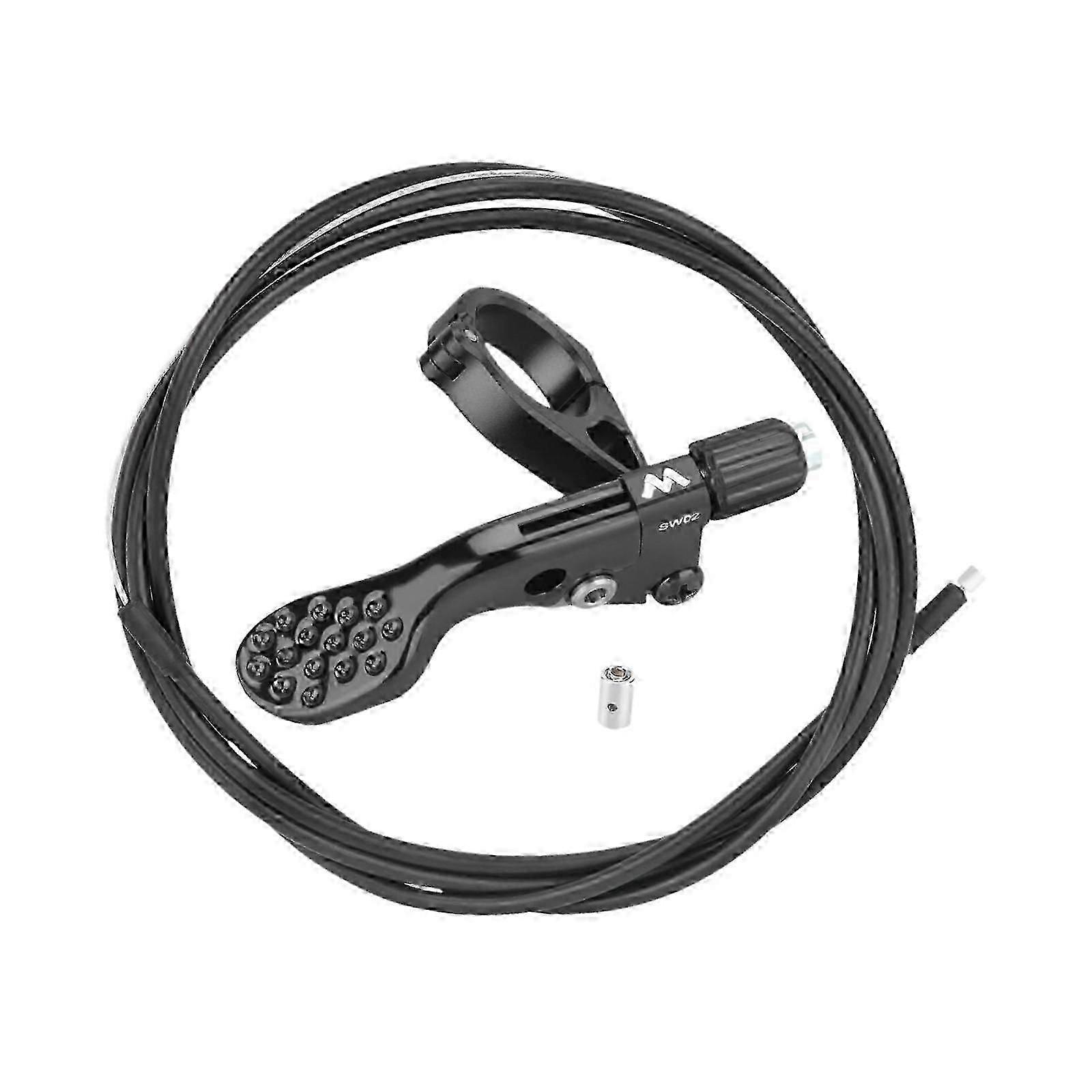 Remote Control Lever with Cable and End Cap for Bike Seatpost Dropper for Riding - Black Color