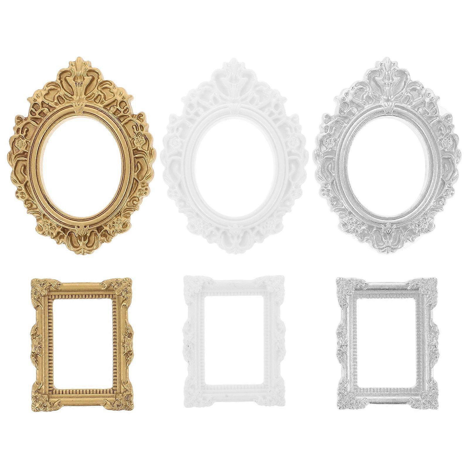 6pcs Photo Frame Design Phone Shell Decor Accessories Crafts Making Materials