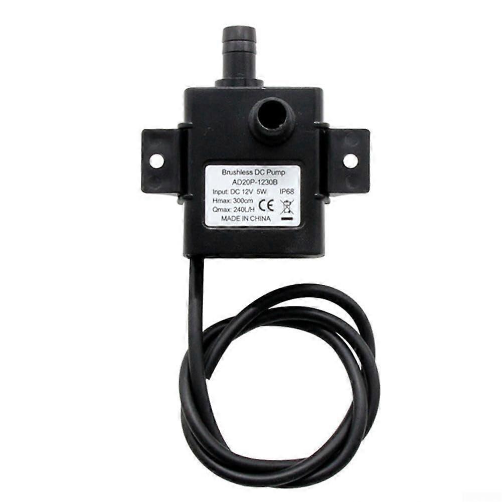 12V Mini Submersible Pump for Quiet Water Circulation in Fountains and Aquariums, Long Life, Compact Design