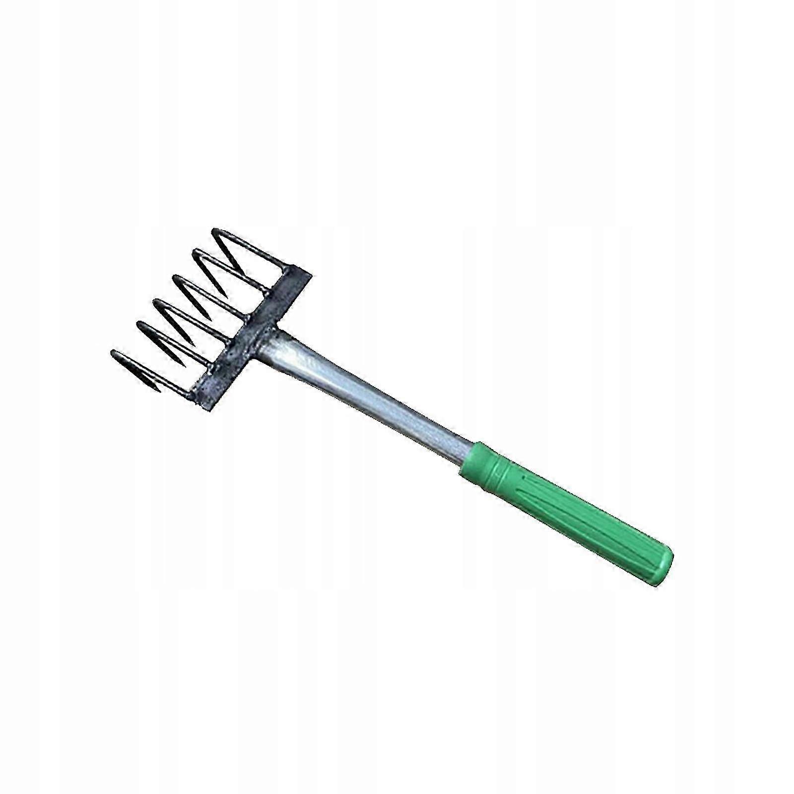Grass and leaf rake for manual garden use