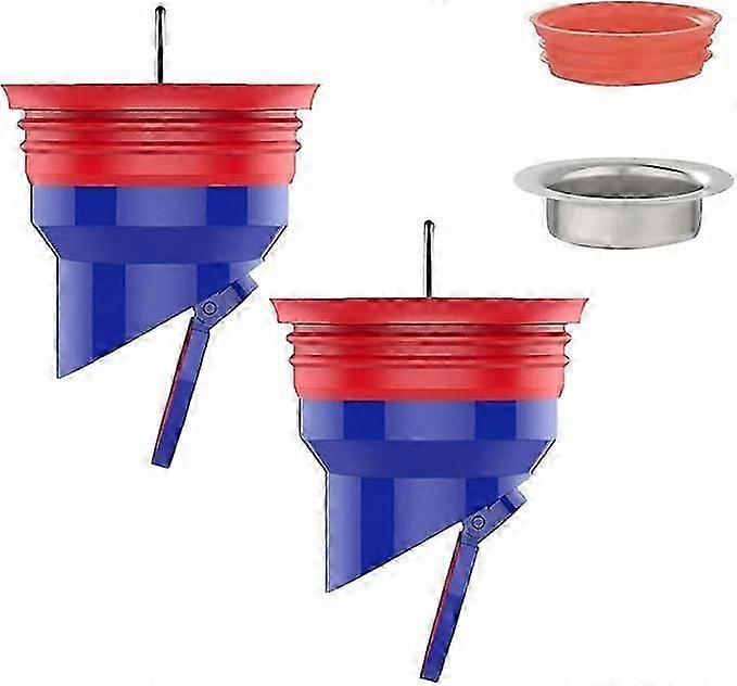 2Pcs Anti-Odor Shower Drain Cover, Silicone Backflow Preventer for Universal 40/50mm Tubes, Odor-Proof Floor Drain Core