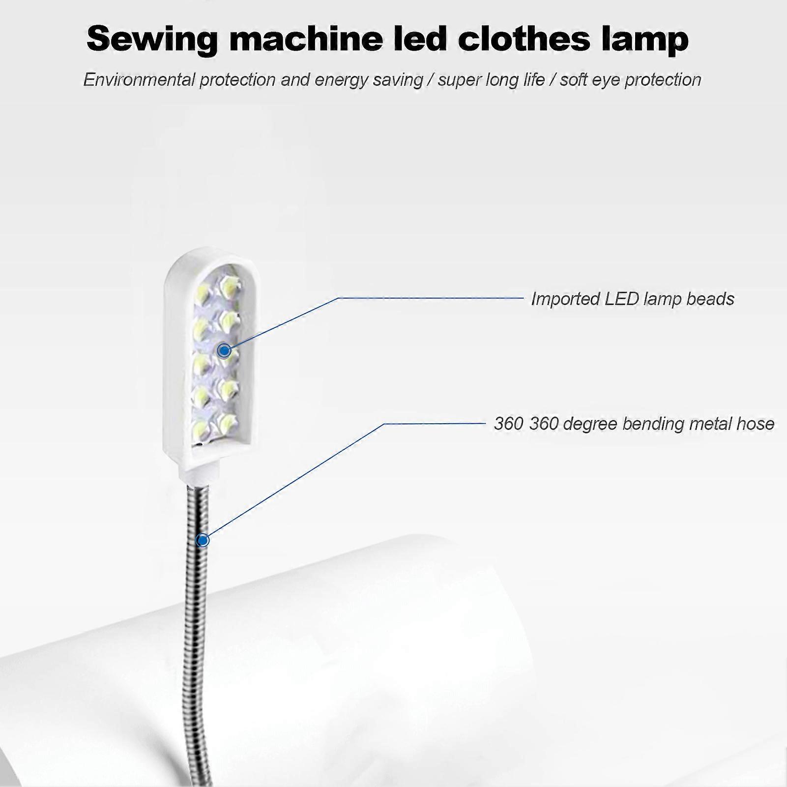 10LED Super Bright Sewing Clothing Machine Light Multifunctional Flexible for Sewing Machine, LED energy-saving lamp