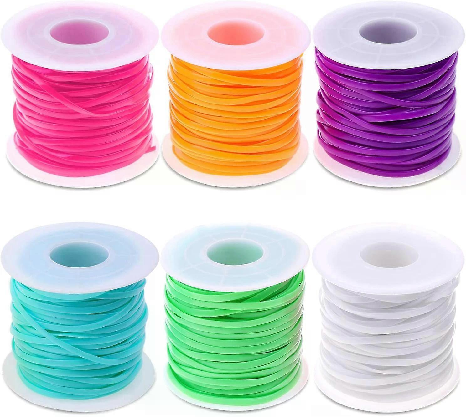 6Pack String Kit, Plastic Lacing Cord Gimp String Lanyard Weaving