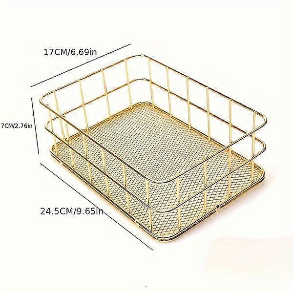 Retro rose gold storage basket, convenient shape, suitable for multiple scenarios