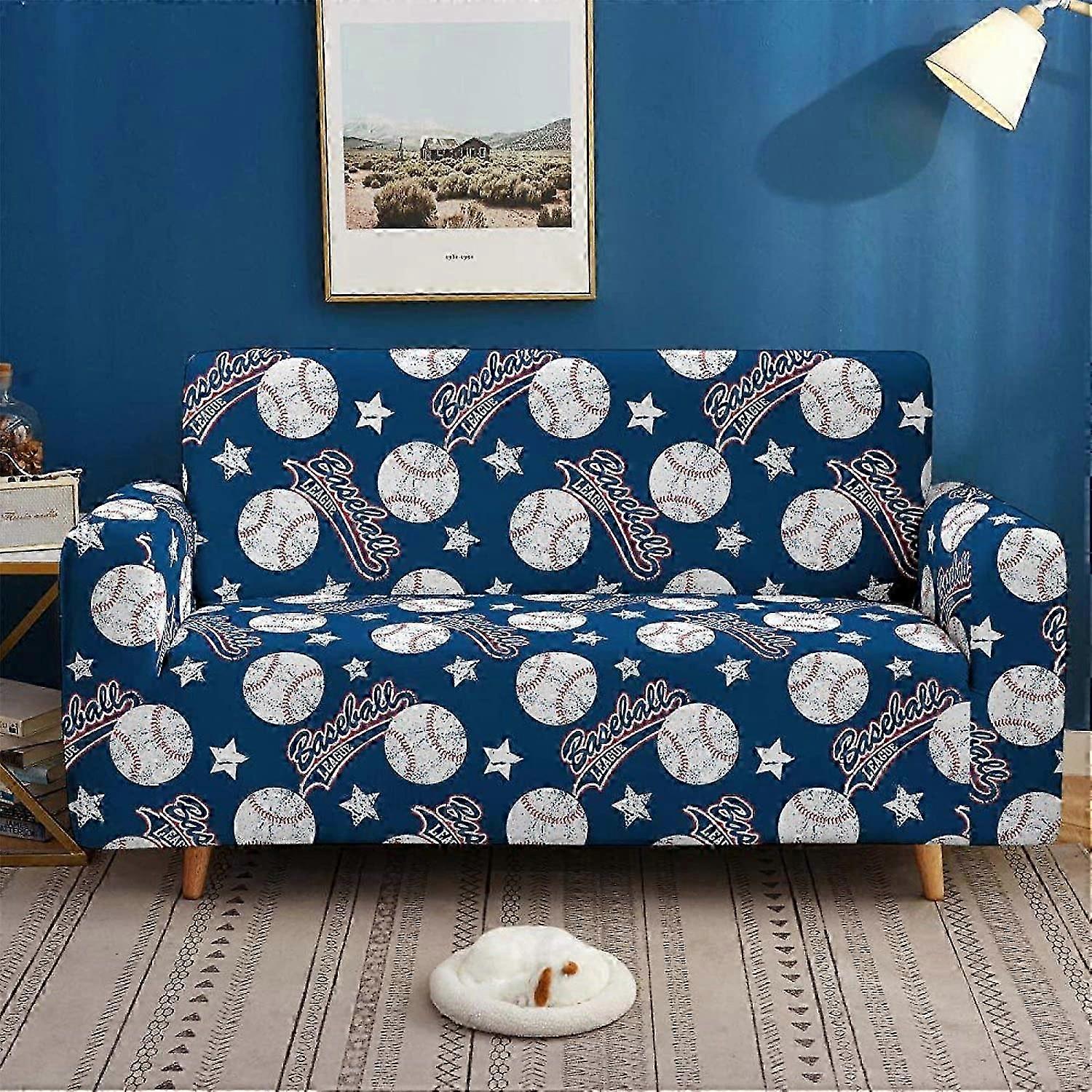 Colorful Pattern Sofa Cover Super Strong Elastic Dustproof Sofa Cover 2 Seater