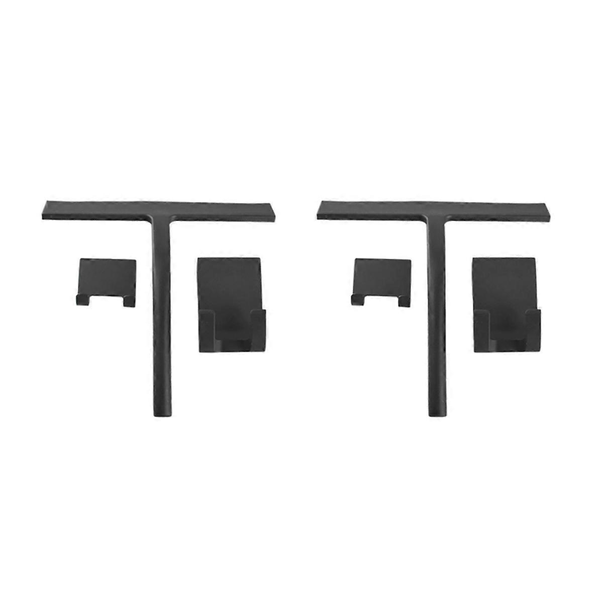 2X Shower Squeegee, Silicone Window Squeegee Black Wiper Without Drilling Shower Cleaner with Hangin