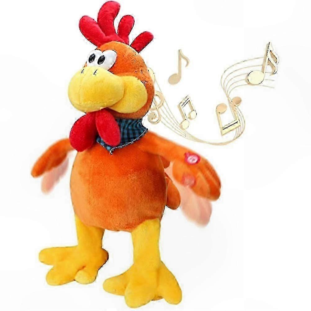 Electronic Singing and Waving Rooster Plush Toy, 15 Inches