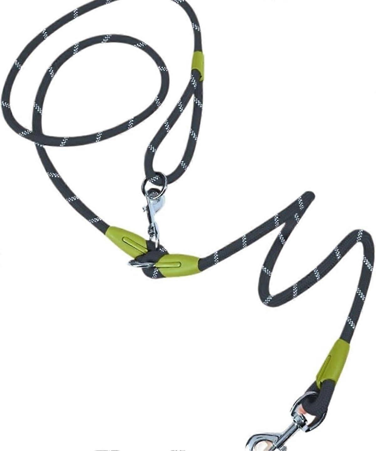 Hands-Free Dog Leash Crossbody Black – Heavy-Duty Reflective Pet Running Leash with Adjustable Waist Belt for Hiking and Training