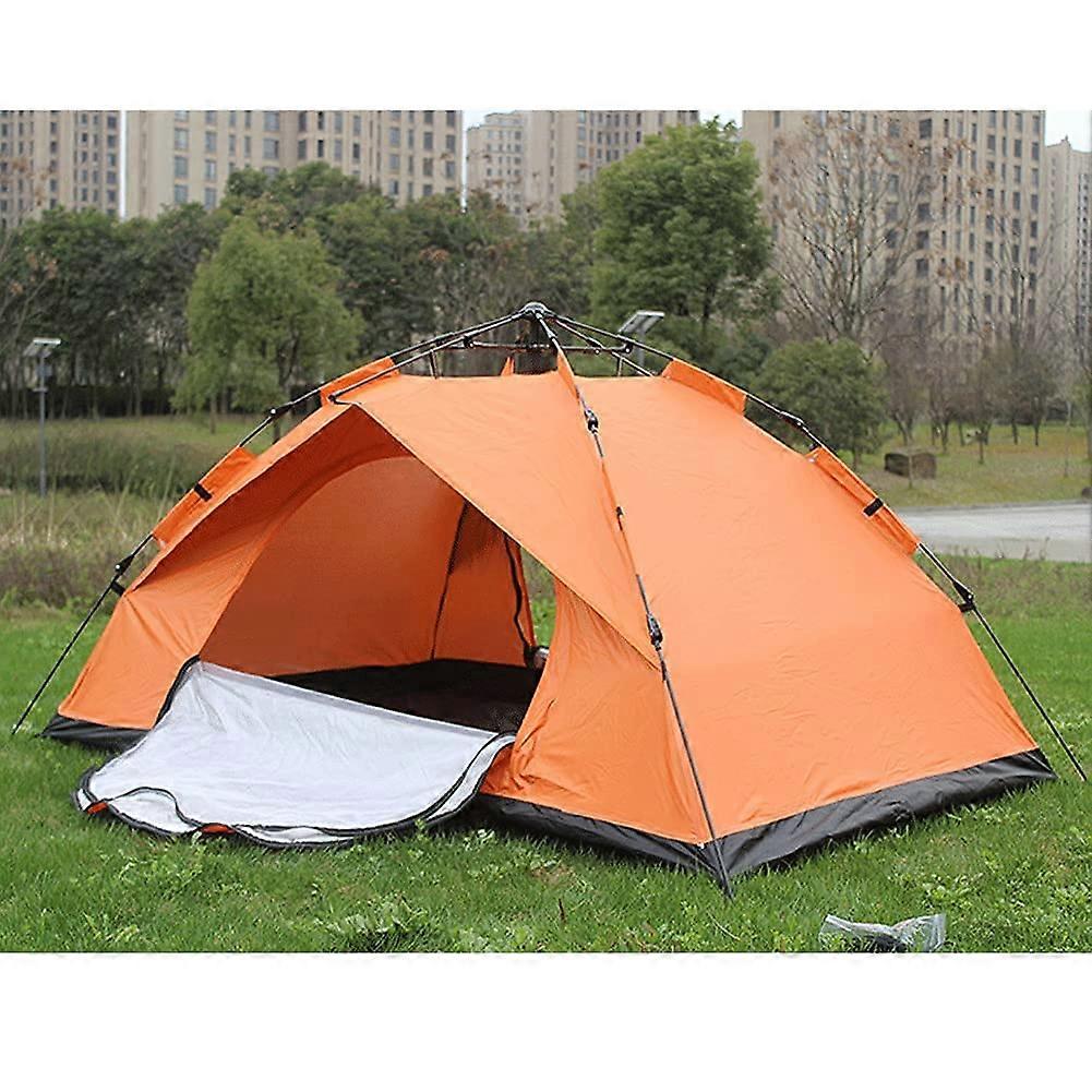 Doublelayer Automatic Tent For Beach Tourism Outdoor Camping Tent Orange A Model