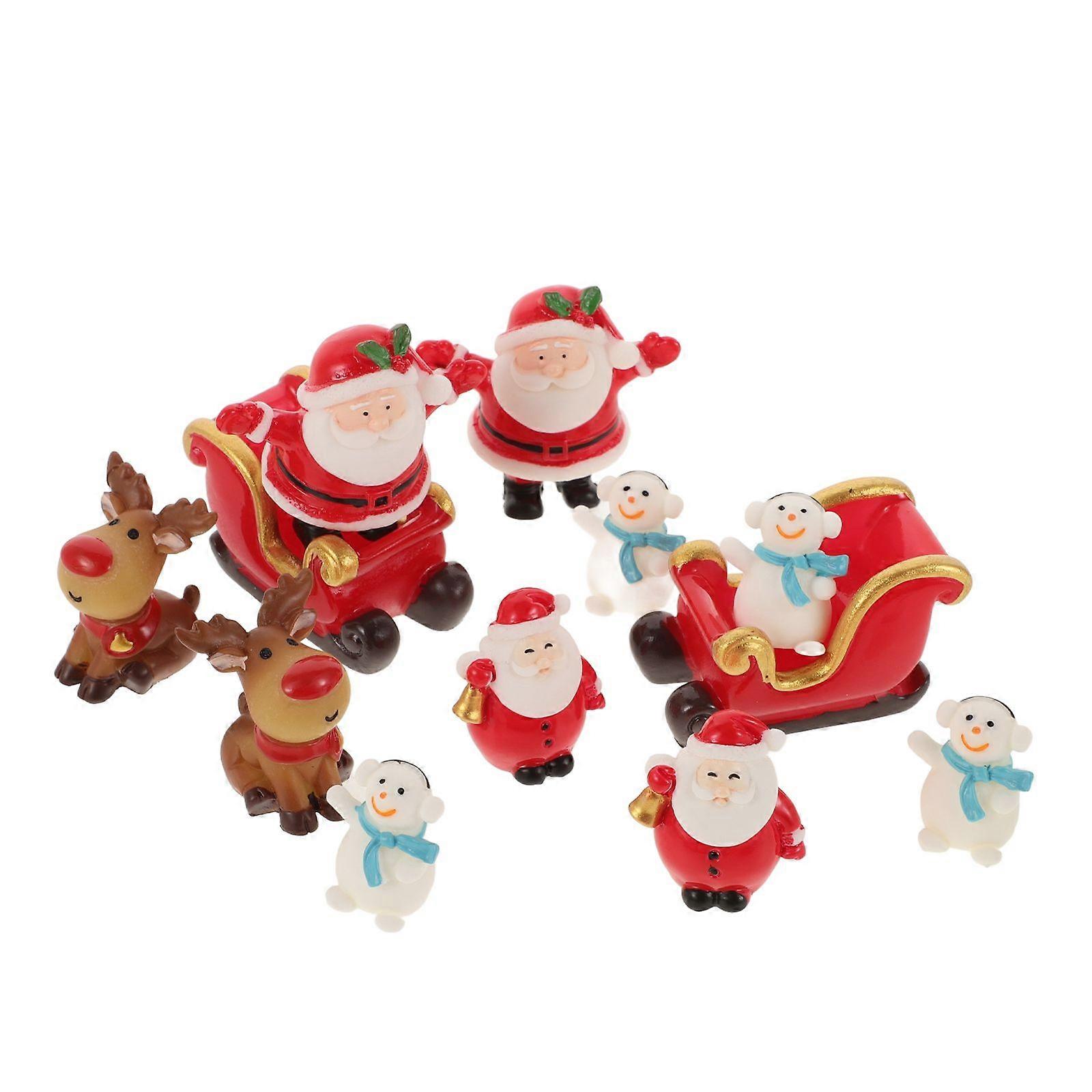 12pcs Christmas Micro Landscape Ornament Miniatures Adornment Random Pattern