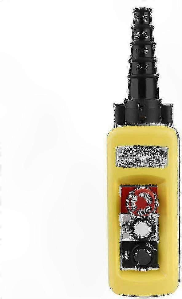 Hoisting Control Switch with Emergency Stop, 2-Button Crane Pendant Controller for Chain Suspension Systems