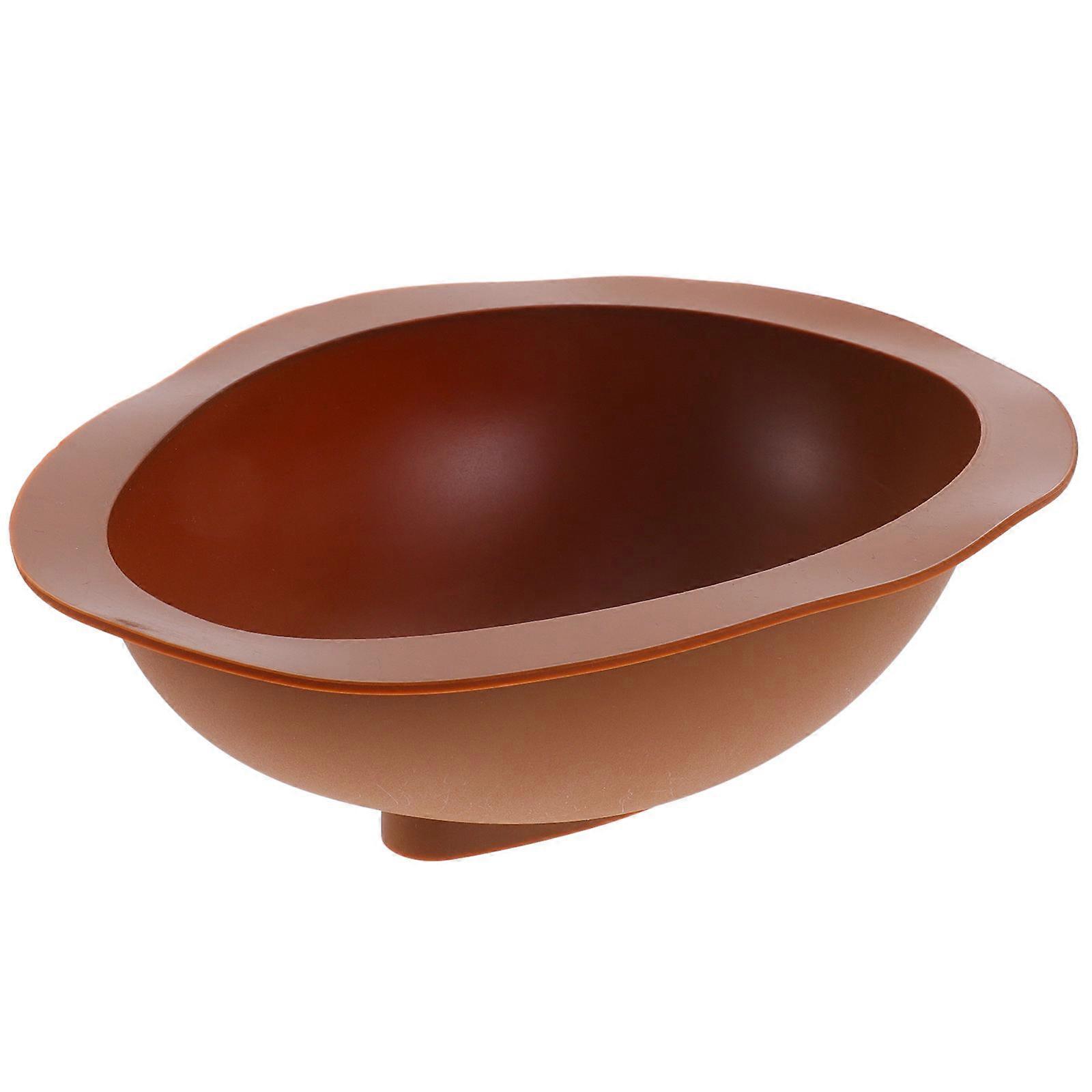 Brown Silicone Egg Mold for Home Baking Flexible and Easy to Demold and Wash 4.5 inch