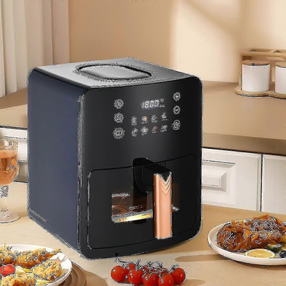 6l černá digitální fritéza s vizuálním oknem