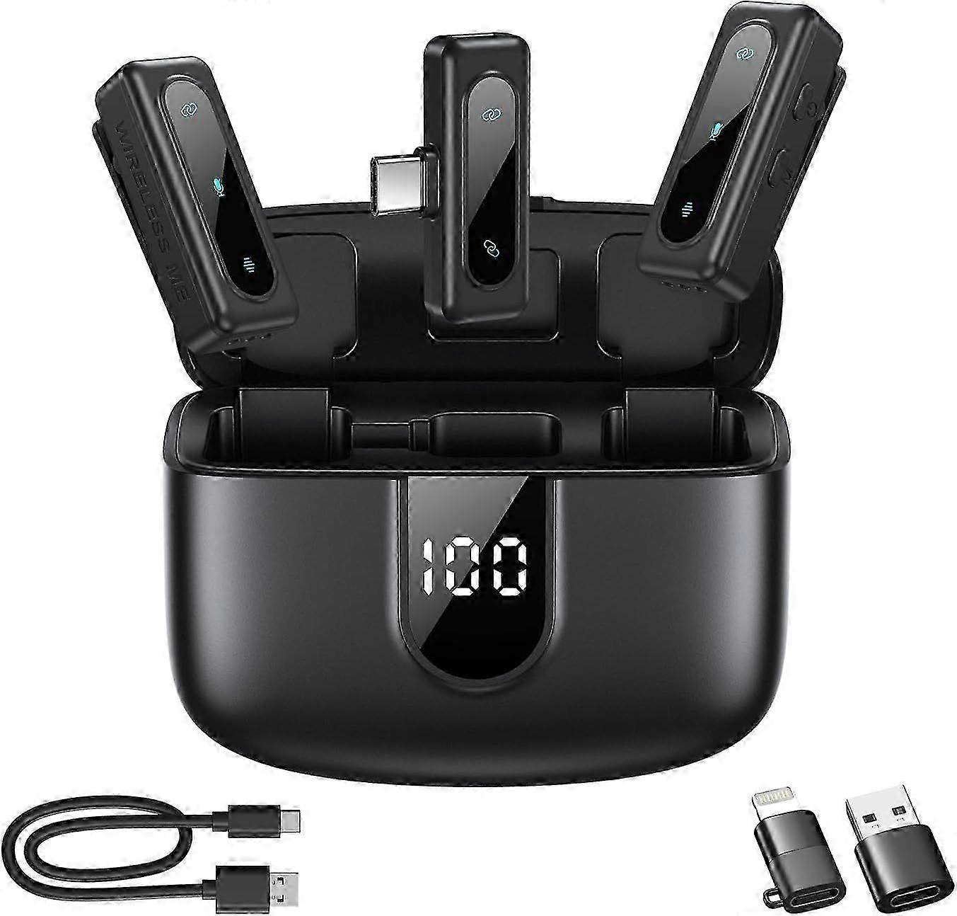 2025 Latest Model Wireless Tie Microphone for iPhone, Android and Laptop, Noise