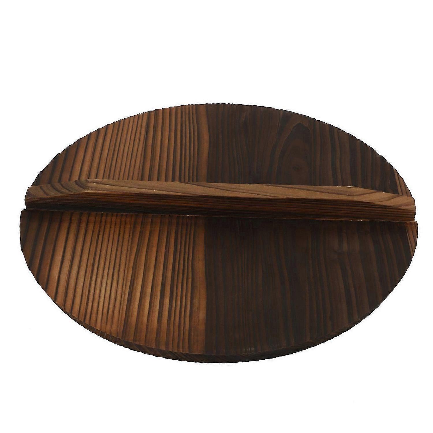 Kitchen Multi-Functional Wooden Pot Cover Handle Pan Lid 30cm