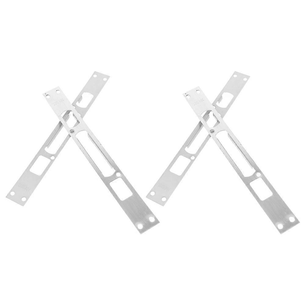 Door Security Strike Plate Stainless Steel for Reinforcement 8Pcs