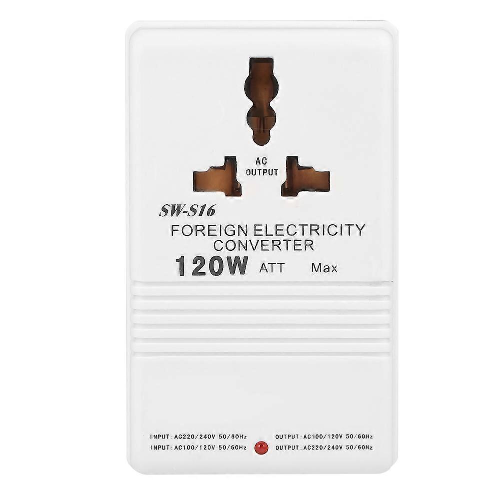 120W Step Up Down Voltage Converter Adapter SW S16, AC Power Transformer for 110V to 220V, Compact Reliable Electric Voltage Regulator