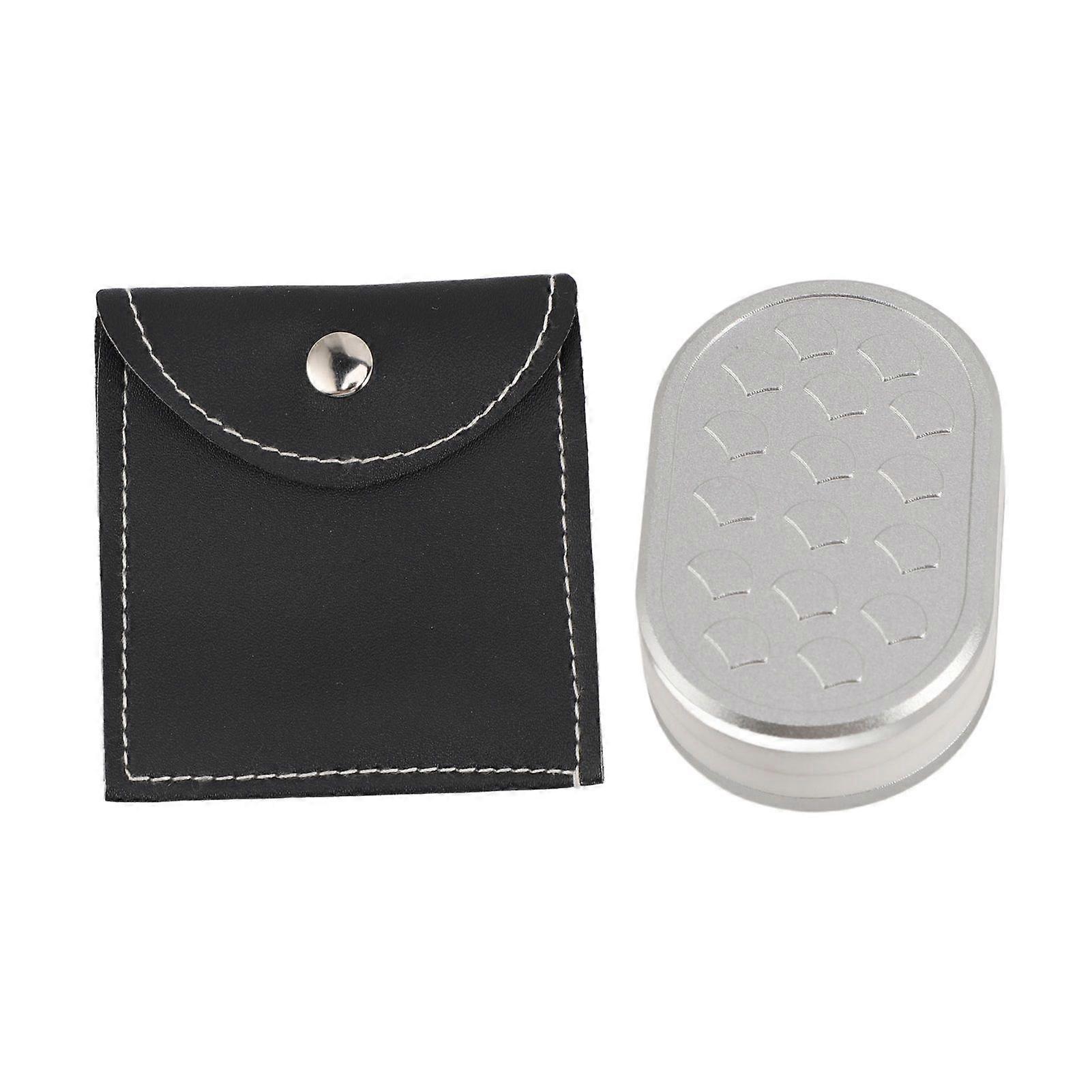 Metal Haptic Push Card Slider Toy for Adults Fingertip Relief Stress Anxiety Fishscale Pattern Magnetic Slider Silver