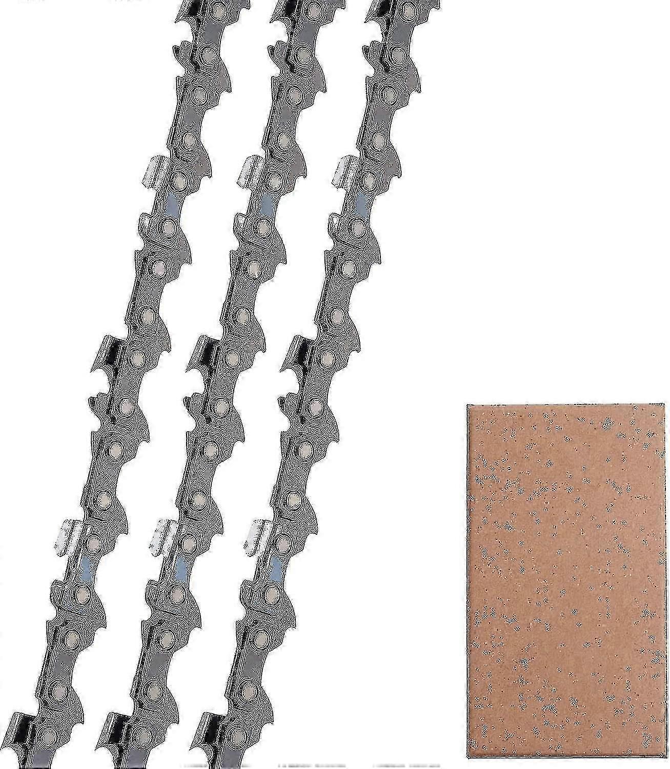 Set of 3 chainsaw chane 3/8"lp 52 links 1.1mm 35cm low rebound compatible with Bosch Ake 35 S Ake 35