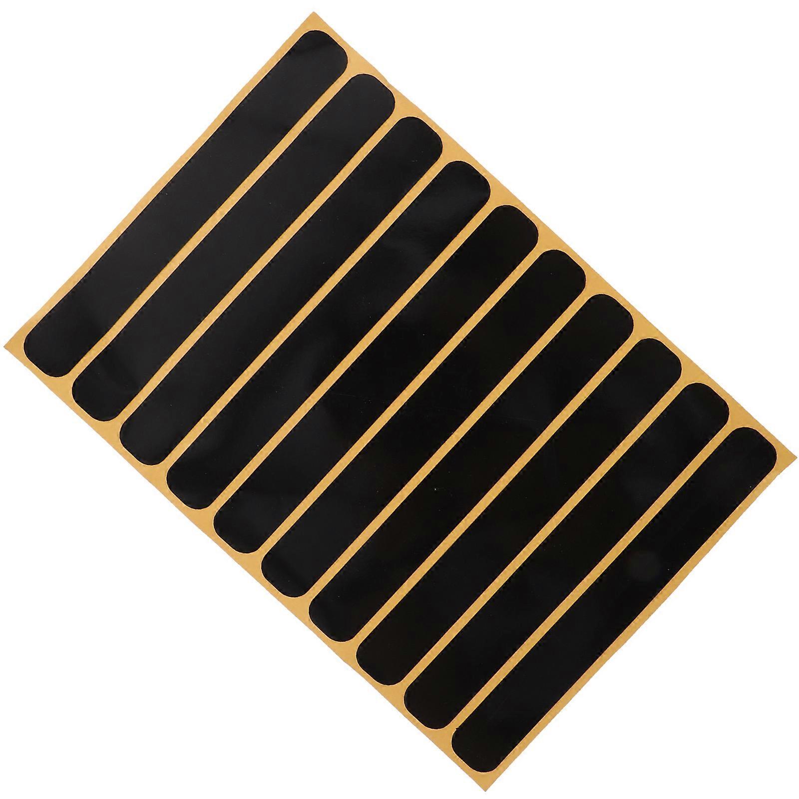 Black Reflective Stickers Tape for Decoration 4 Sheets Motorcycle Use