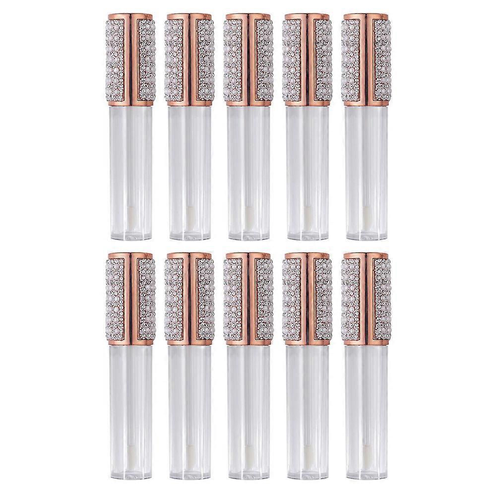 Refillable Lip Gloss Tube Glass Container for Storage 10Pcs 5ml Clear