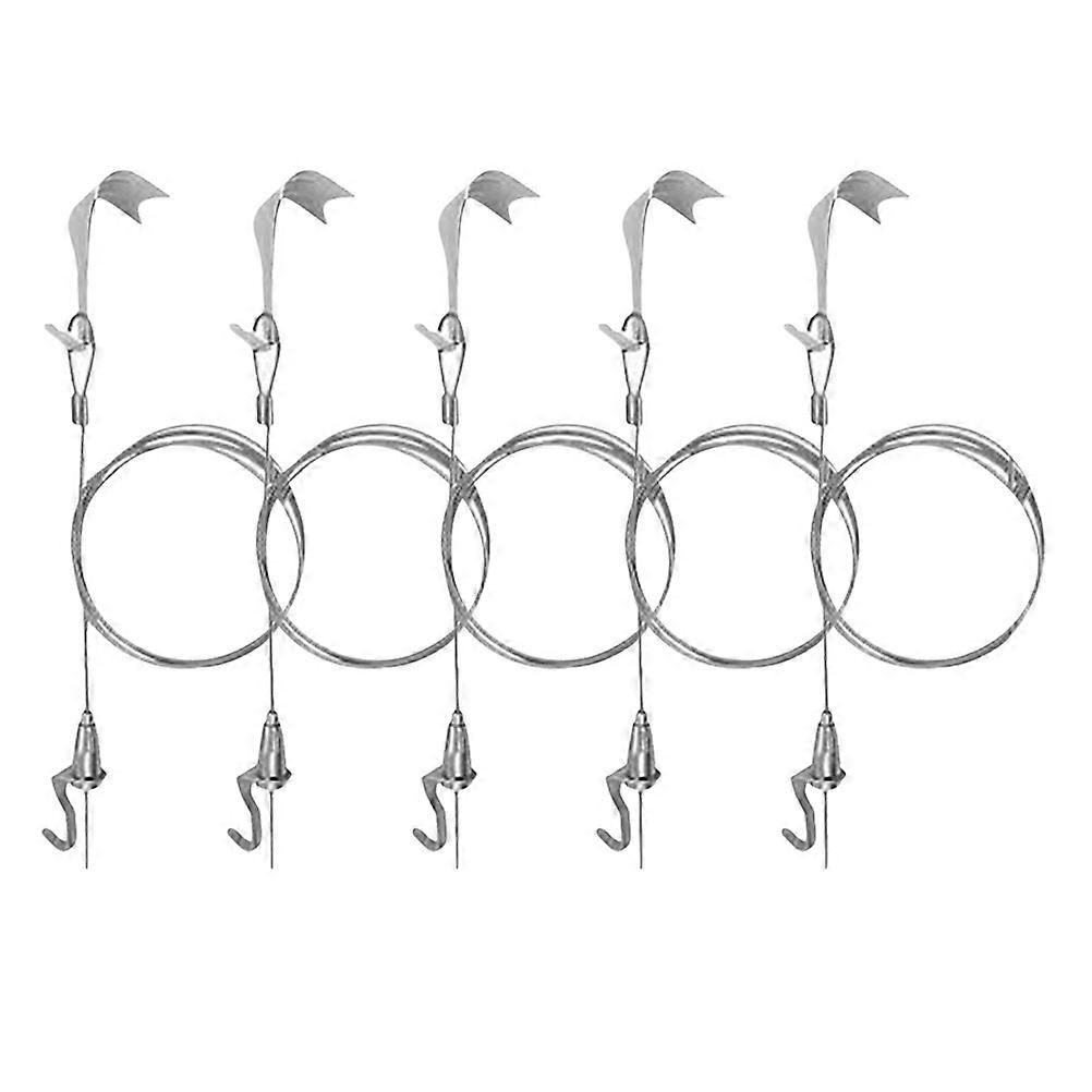 Picture Hanging Wire Hooks for Hanging 5Sets Adjustable Heavy Duty Steel Wire Hooks