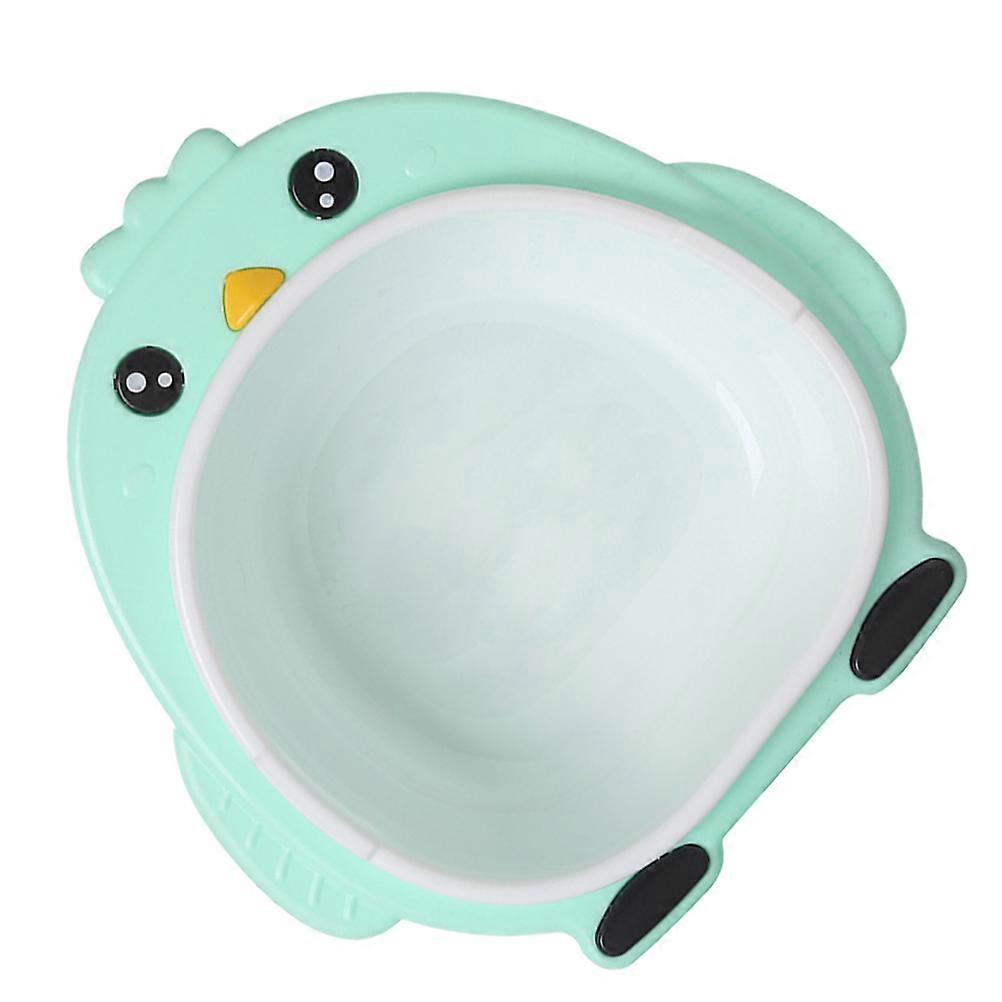 Wash Basin for Face Compact Washing Basin Cartoon Shape Green Plastic Basin for Daily Use 1Pcs