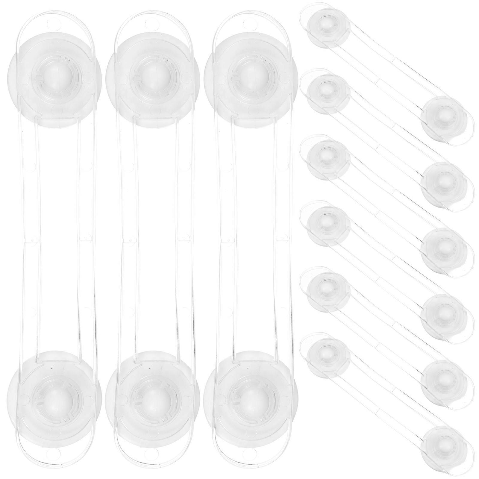 Baby Cabinet Locks Childproof Drawer Locks for Kids Safety 12Pcs Transparent