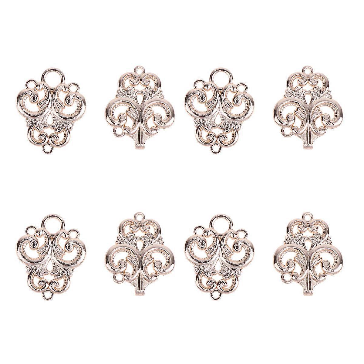 Golden Alloy Shawl Buckle Retro Stand Collar Button for 4Pairs