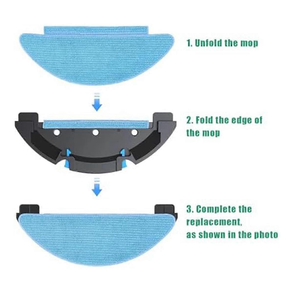 Pack of 6 Wipes for , for ,for Robot Mop Cloth