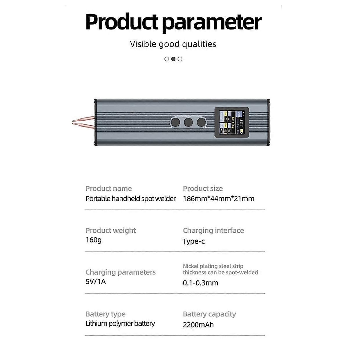 Upgraded HR10 11 Gears Spot Welder Adjustable Mini Portable