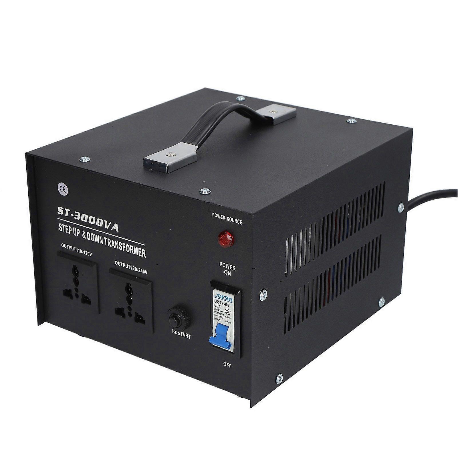 3000W AC Voltage Transformer to Step Up to Buck 2 Universal Sockets Voltage Converter