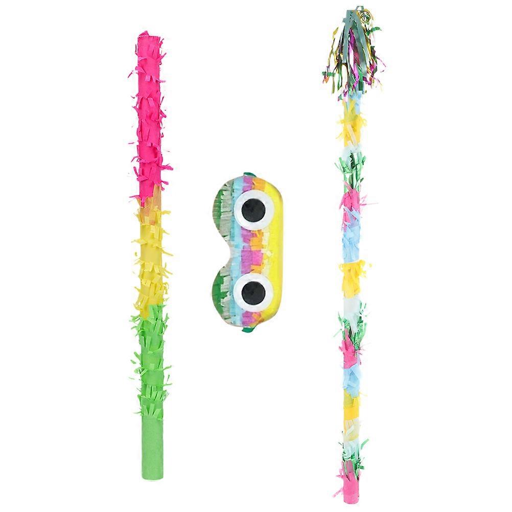 Fun Pinata Stick and Blindfold for Festival Play 3Sets Pack