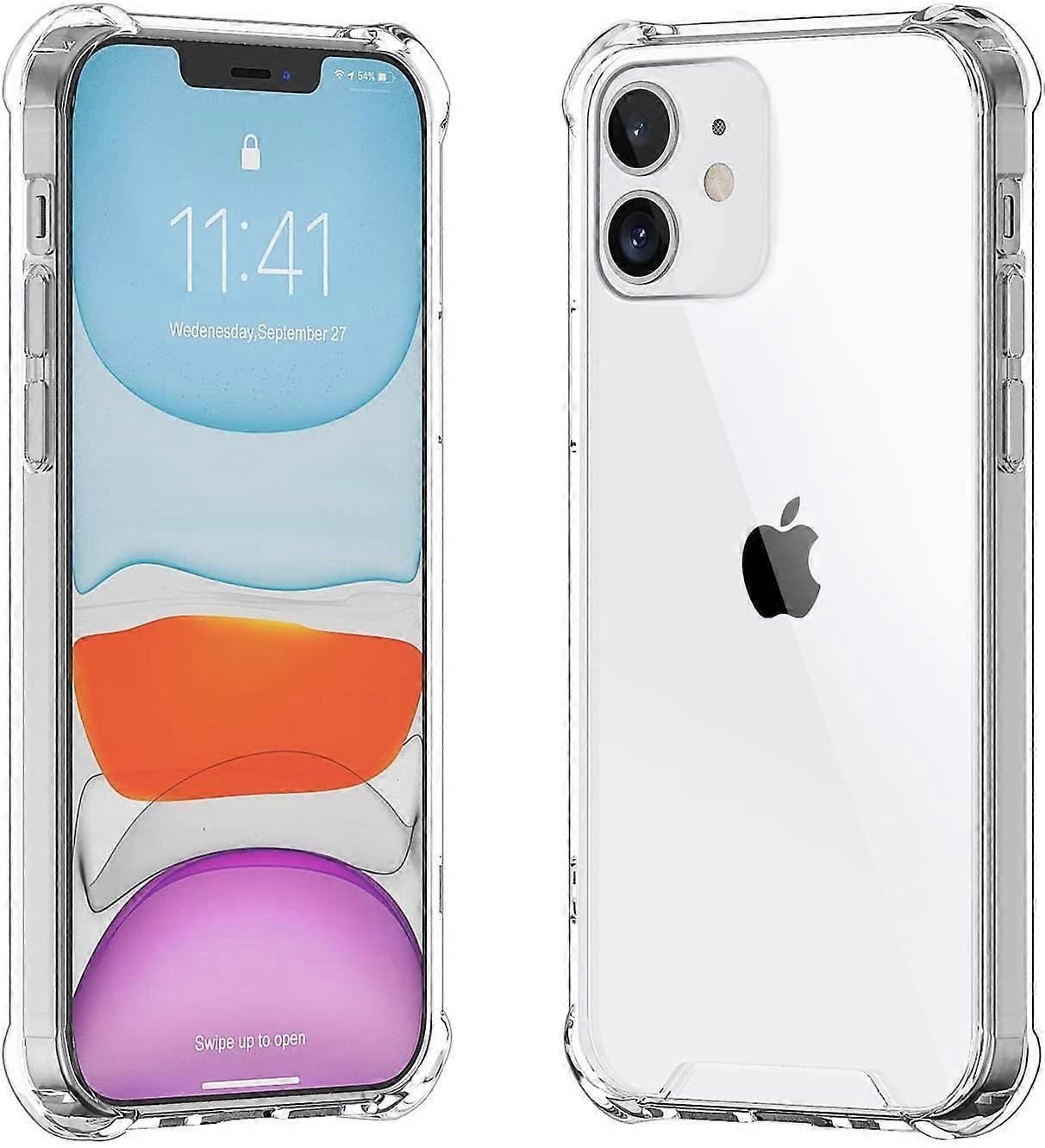 Compatible with iPhone 12 Mini Case, Crystal Clear Case with Shock-Absorption Bumper for compatible with iPhone 12 Mini 5.4 Inch