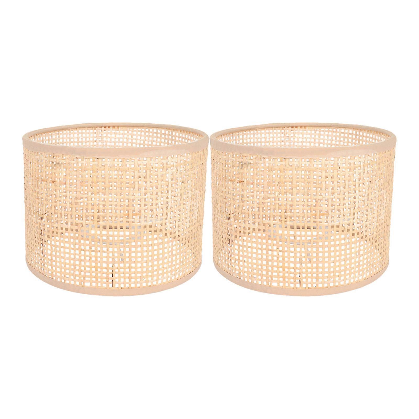 Unique Woven Rattan Lamp Cover Designed For Use With Soft Lighting Effect 6 Pcs